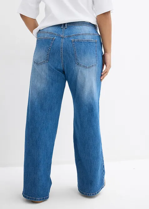 Straight jeans, Loose modell med High Waist, bonprix