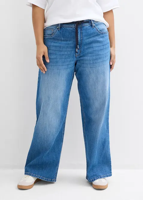 Straight jeans, Loose modell med High Waist, bonprix