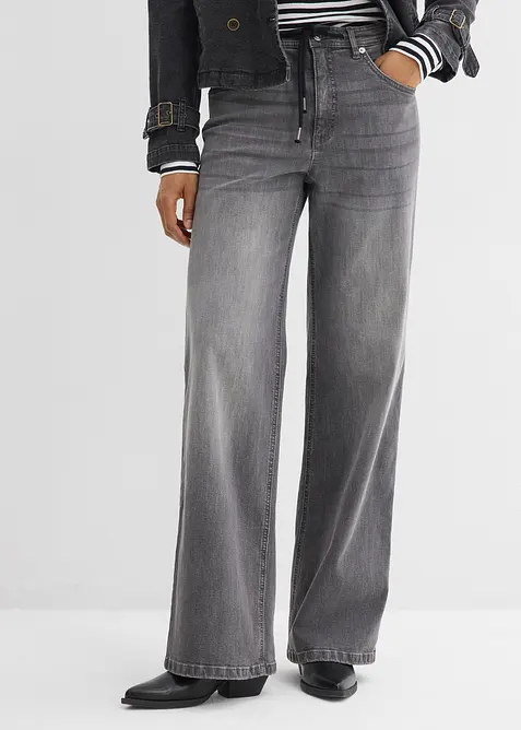 Straight jeans, Loose modell med High Waist, bonprix