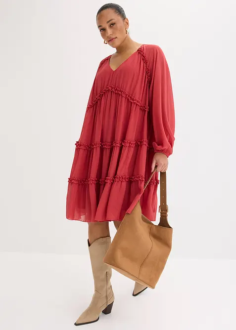 Tunikakl&auml;nning av chiffong med struktur, bonprix