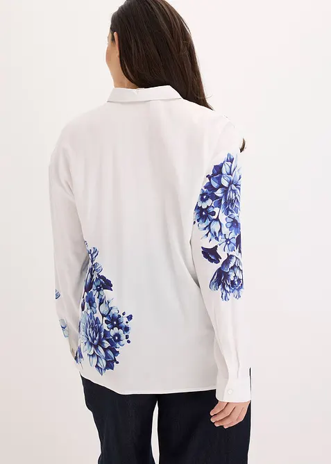 Blus av viskosmix med mjukt fall, bonprix