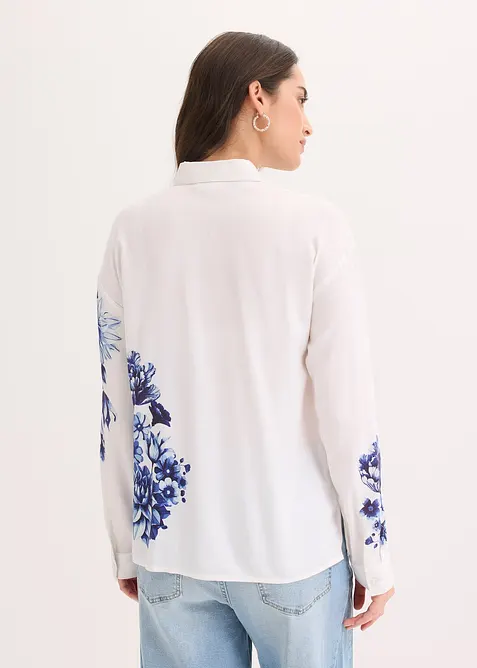 Blus av viskosmix med mjukt fall, bonprix