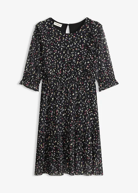 Jerseykl&auml;nning av tunn mesh, bonprix