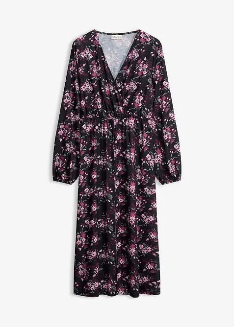 Jerseykl&auml;nning med ballong&auml;rmar, bonprix