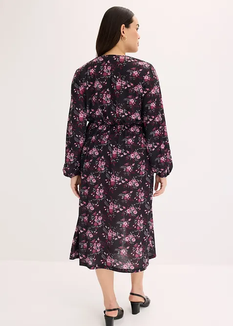 Jerseykl&auml;nning med ballong&auml;rmar, bonprix