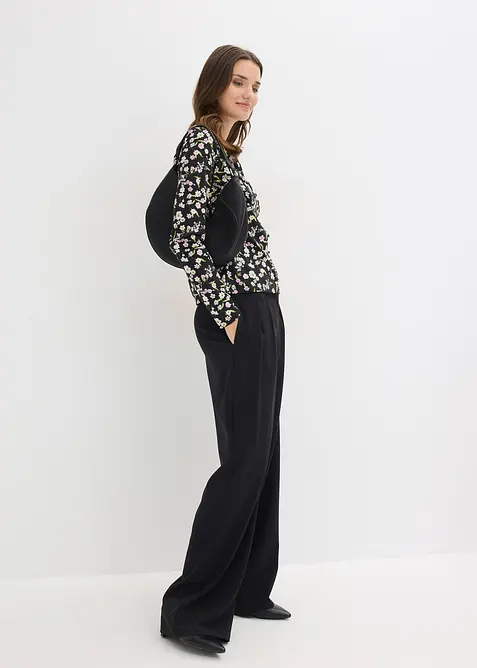 L&aring;ng&auml;rmad topp av bomullsmix, bonprix