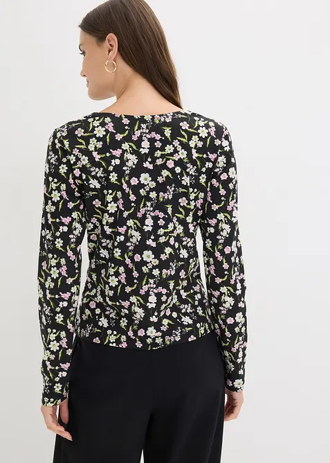 L&aring;ng&auml;rmad topp av bomullsmix, bonprix