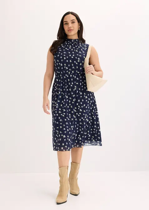 Jerseykl&auml;nning av tunn mesh, bonprix