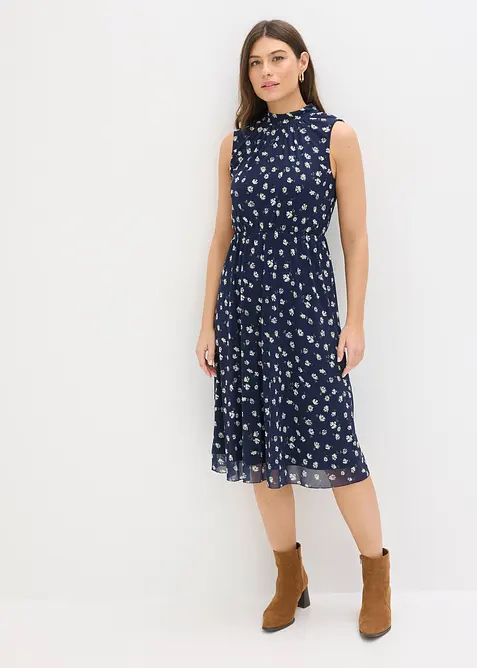 Jerseykl&auml;nning av tunn mesh, bonprix