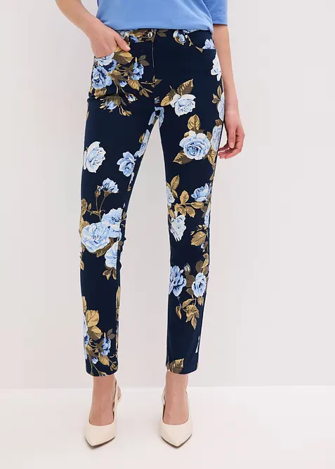 7/8-byxa i bomullsstretch, bonprix