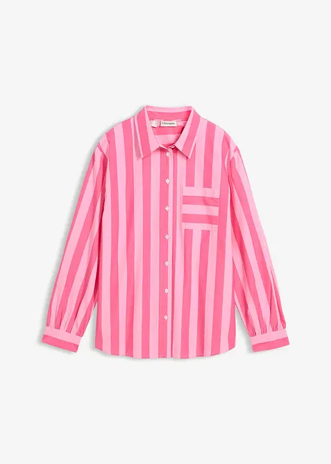 Skjortblus i ekologisk bomull, bonprix