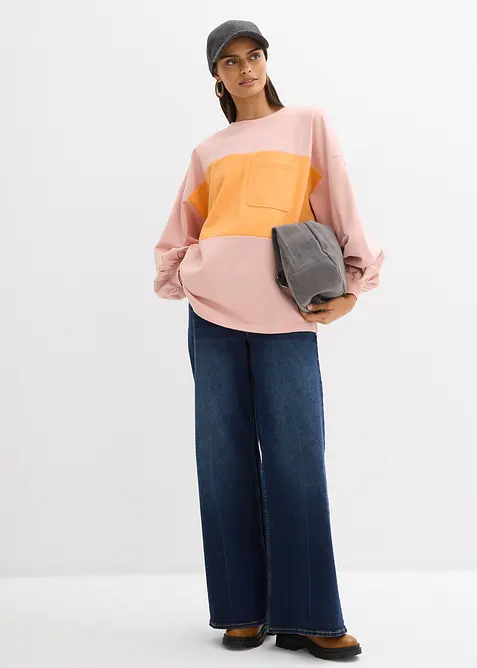 Oversizesweatshirt i ekologisk bomull, bonprix