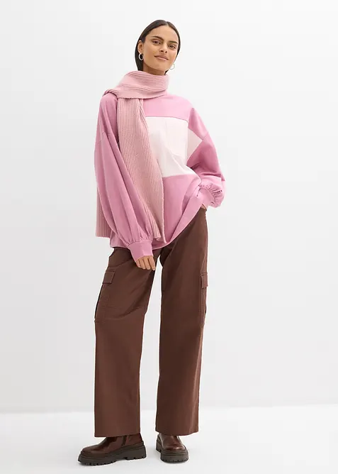 Oversizesweatshirt i ekologisk bomull, bonprix