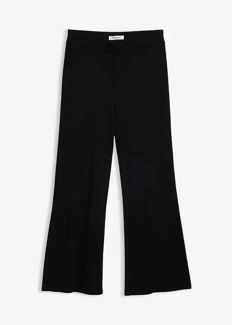 Ribbade leggings av viskosmix, kort modell, bonprix