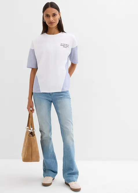 Oversizetopp i bomullsmix, bonprix