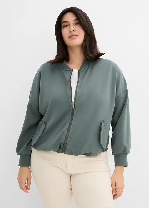 Blusjacka i stabil trik&aring; av viskosmix, bonprix