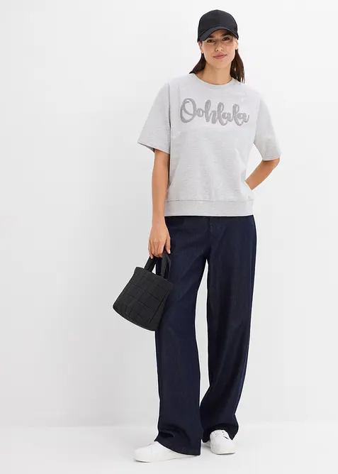 Sweatshirt i bomullsmix, bonprix