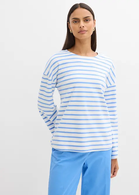 L&aring;ng&auml;rmad topp i ekologisk bomull, bonprix