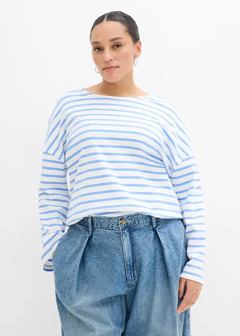 L&aring;ng&auml;rmad topp i ekologisk bomull, bonprix