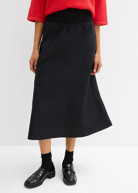 Mellanl&aring;ng kjol i ren bomull, bonprix