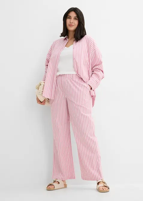 Palazzobyxa av bomullspoplin, bonprix