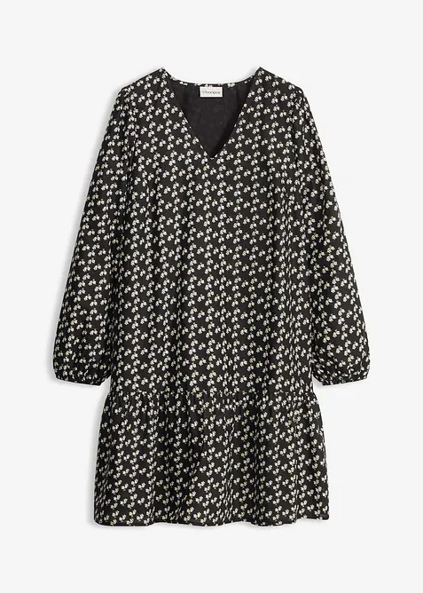 Minikl&auml;nning i krinklat material med struktur, bonprix