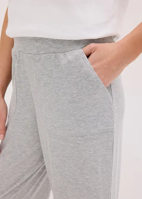 Mysbyxa av ribbat viskosmaterial, bonprix