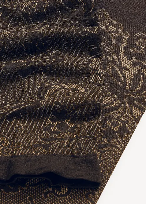 Funktionscykelbyxa som motverkar skav, med m&ouml;nstrad spets 110 DEN, bonprix