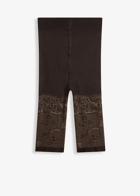 Funktionscykelbyxa som motverkar skav, med m&ouml;nstrad spets 110 DEN, bonprix