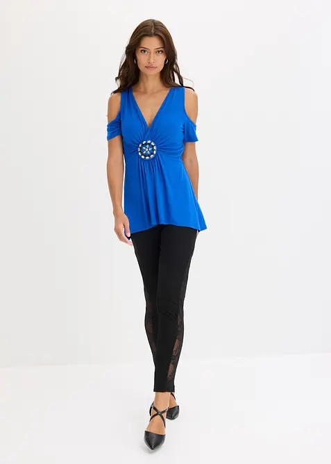 Topp av mesh med bara axlar, bonprix