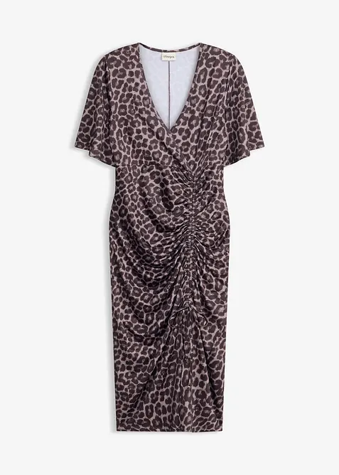 Mellanl&aring;ng kl&auml;nning med insv&auml;ngd midja, bonprix