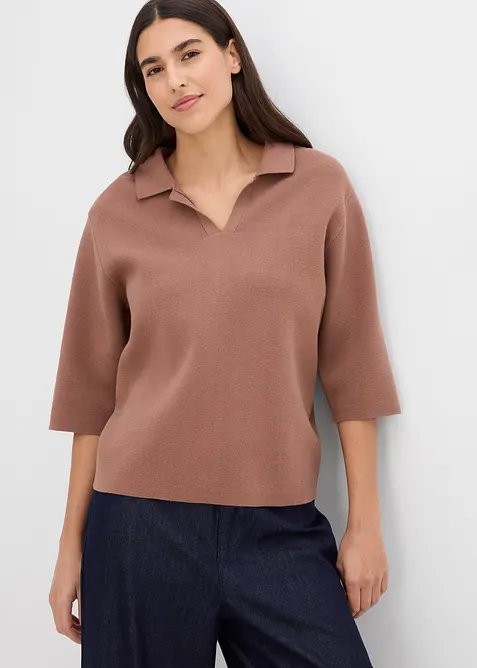 Stickad pik&eacute;tr&ouml;ja, bonprix