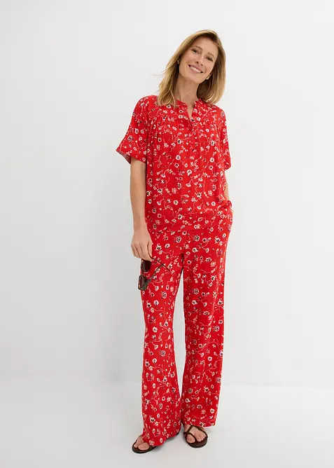 Dra p&aring;-byxa i f&ouml;ljsam viskos, bonprix