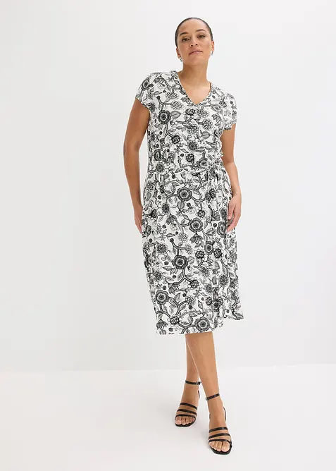 Jerseykl&auml;nning av viskosmix, bonprix