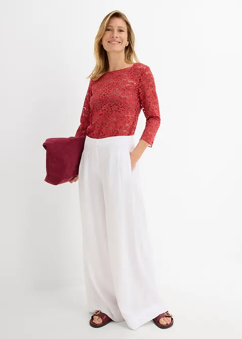 Spetstopp med insv&auml;ngd midja, bonprix