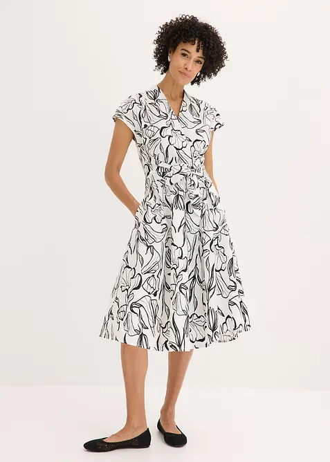 Kl&auml;nning med drapering, bonprix