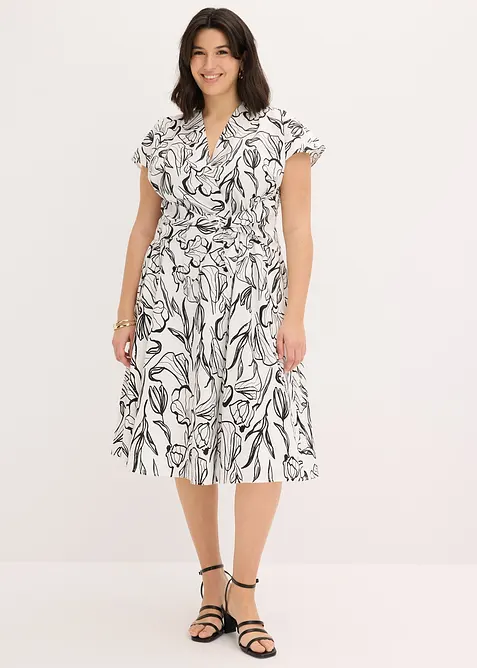 Kl&auml;nning med drapering, bonprix