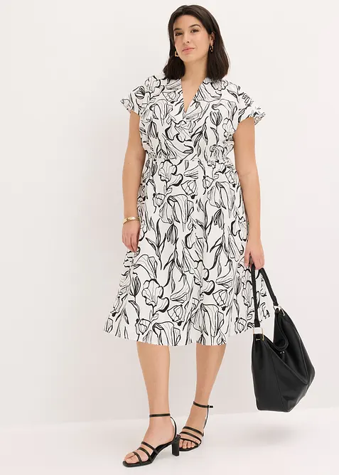 Kl&auml;nning med drapering, bonprix