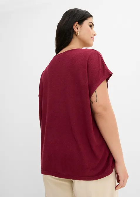 Oversizetopp med stickad look, bonprix