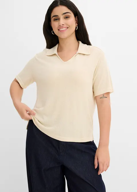 Pik&eacute;tr&ouml;ja med stickad look, bonprix