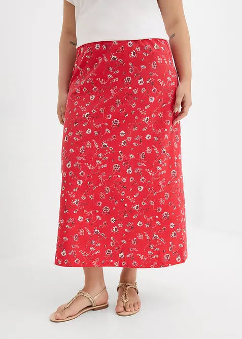 Jerseykjol i bomullsstretch, bonprix