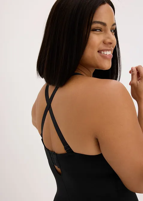 Body med l&auml;tt formande effekt och avtagbara axelband, bonprix