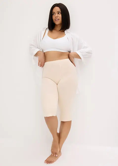 Capribyxa i bomull med l&auml;tt formande effekt, bonprix