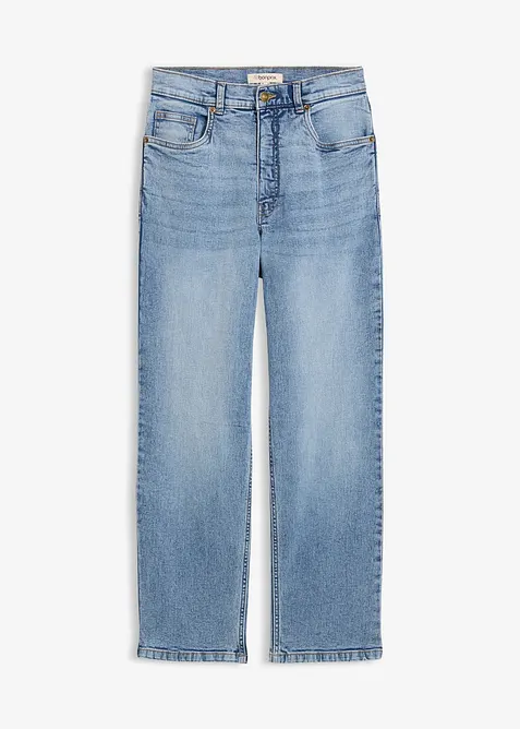 Straight jeans i Loose modell med High Waist, cropped, bonprix