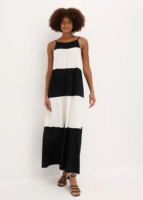 Jerseykl&auml;nning i mjuk viskosmix, bonprix