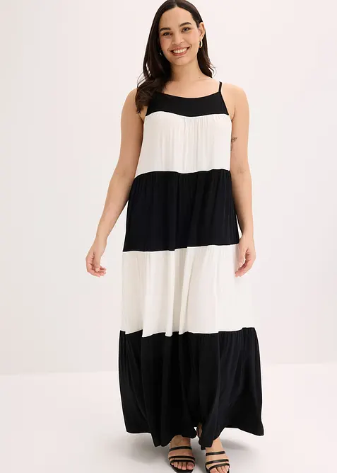 Jerseykl&auml;nning i mjuk viskosmix, bonprix