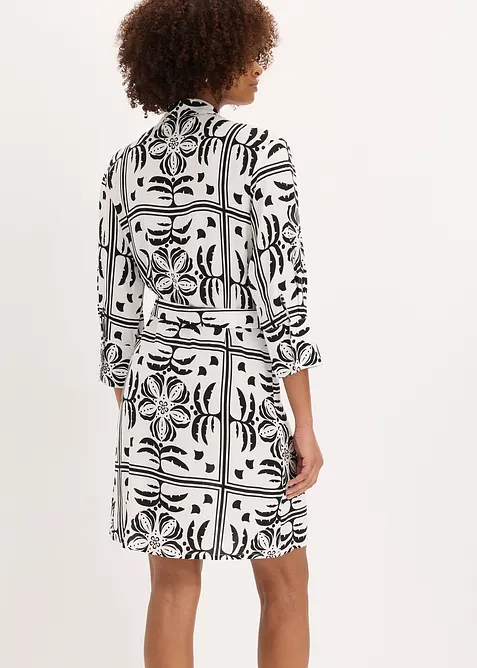 Skjortkl&auml;nning av viskos med mjukt fall, bonprix