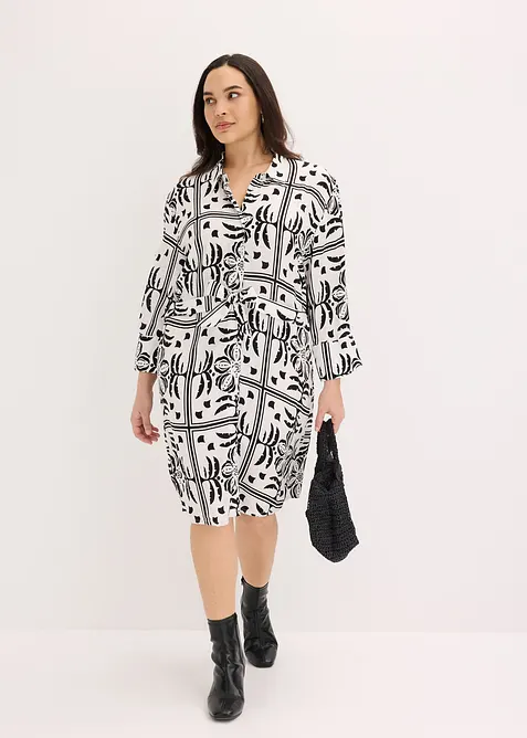 Skjortkl&auml;nning av viskos med mjukt fall, bonprix