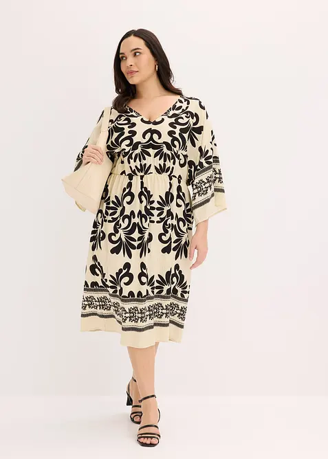 Midikl&auml;nning av mjuk viskosmix, bonprix