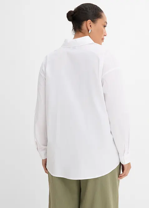 Skjortblus med frackbr&ouml;st, bonprix